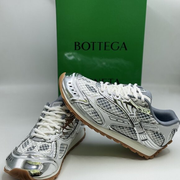 BV Luxe White Silver Sports Kicks - Picture 2 of 6